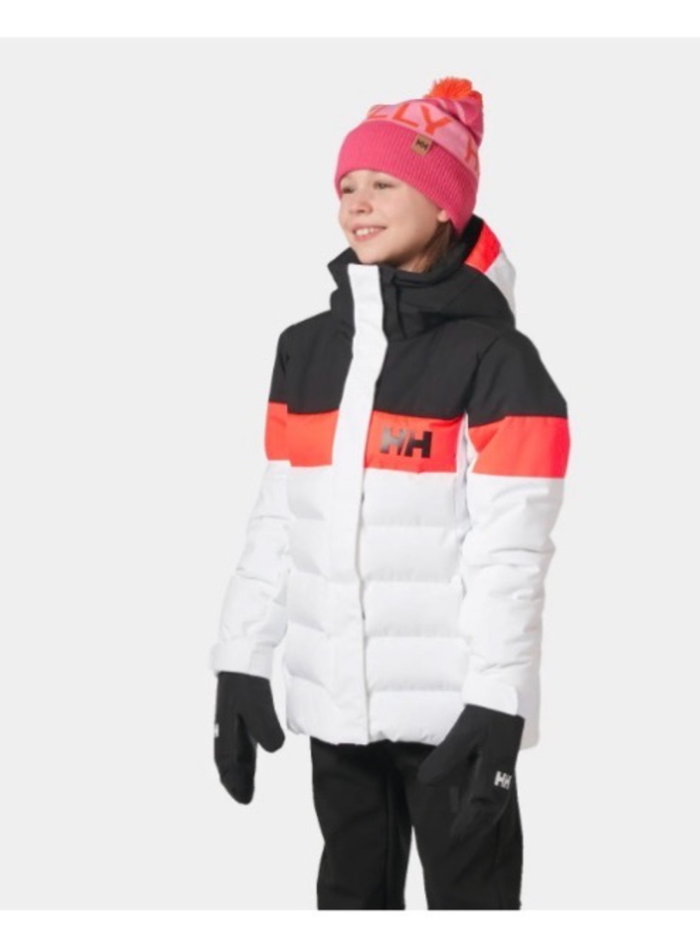 Helly Hansen White, Black Juniors Diamond Jacket 128/8